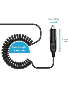Adaptador de corriente 12V HISPD para DVD portátiles RCA DRC9937 2