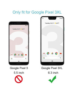Protector de Pantalla Vidrio Templado HYGAMOCC para Google Pixel 3XL 2