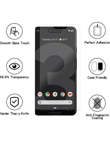 Protector de Pantalla Vidrio Templado HYGAMOCC para Google Pixel 3XL