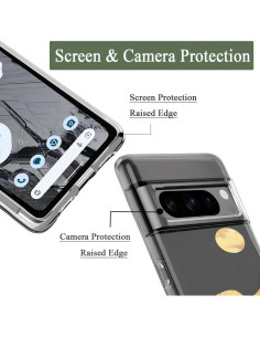 Funda Unov TPU Transparente para Pixel 8 Pro Diseño Relieve 2