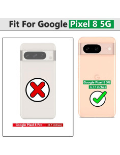 Funda Protectora Gritup para Google Pixel 8 5G Rojo con Soporte 2