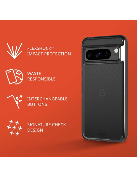 Funda de Protección Tech21 Evo Check para Google Pixel 8 Pro - Negro