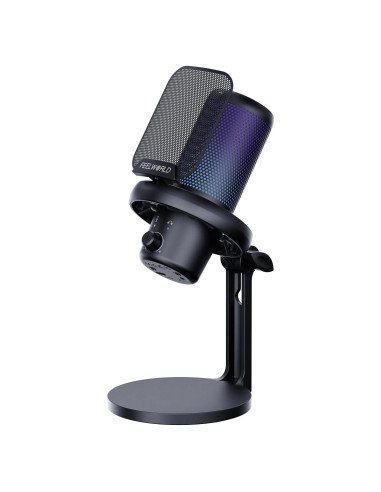 Micrófono Condensador USB Feelworld VM1 con Luz RGB y Soporte