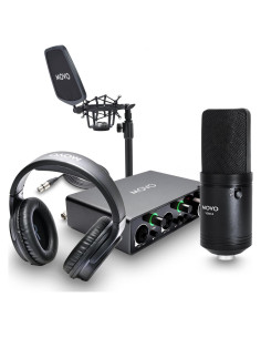 Kit de Podcast Movo VSM-5 con Interfaz MDX-1 y Soporte