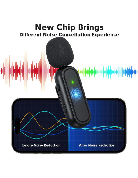 Paquete de 2 Micrófonos Lavalier Inalámbricos CoolMouse K61