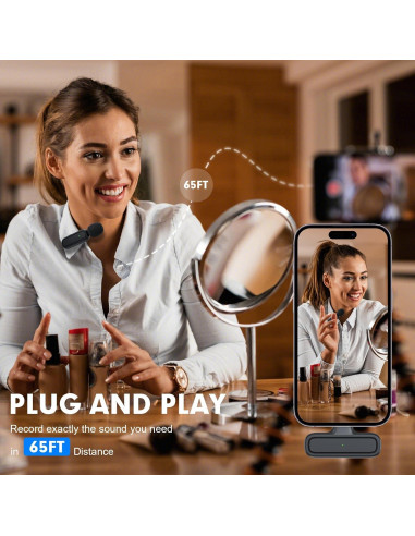 Paquete de 2 Micrófonos Lavalier Inalámbricos CoolMouse K61