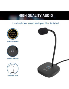 Micrófono USB KLIM Lingo - Alta Definición, Omnidireccional 2