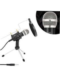 Soporte de Micrófono y Teléfono ifundom con Luz de Anillo 2