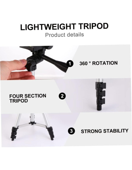 Trípode Portátil Ligero Tofficu para Smartphone y Cámara 35 cm