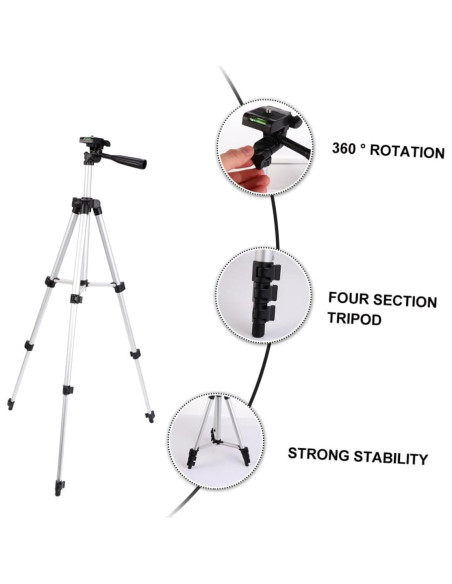 Trípode Portátil Ligero Tofficu para Smartphone y Cámara 35 cm