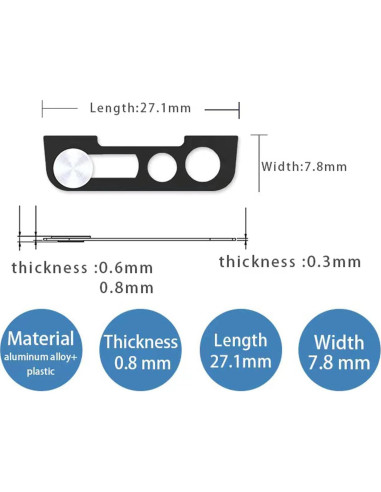 Protector de Lente de Cámara Peramarl para iPhone 13/13Pro/13mini/13Pro Max - Plata