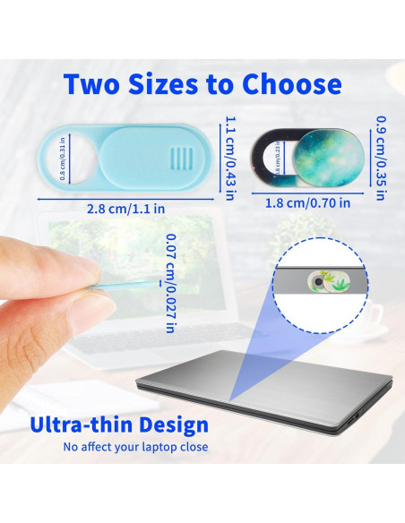 6 Piezas Deslizador Cubierta de Cámara LUSTRIB para Laptop