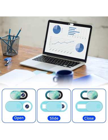 6 Piezas Deslizador Cubierta de Cámara LUSTRIB para Laptop