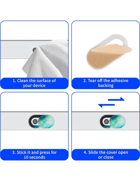 6 Piezas Deslizador Cubierta de Cámara LUSTRIB para Laptop