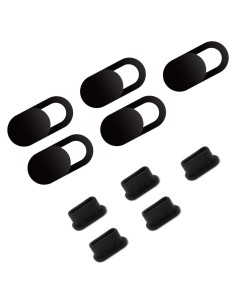Set de 10 Cubiertas de Webcam MUBUY-GOL Ultra Fina Negra