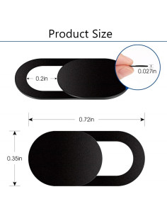 Set de 10 Cubiertas de Webcam MUBUY-GOL Ultra Fina Negra 2