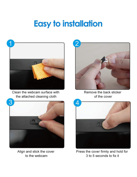 Cubierta de Cámara JETech Deslizante Ultra Delgado - Paquete de 6