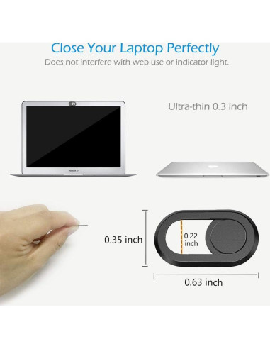 Cubierta de Webcam CloudValley CV2 - Protección Privacidad Negra