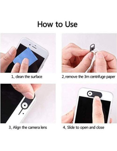 Cubierta de Webcam LUC Ultra Delgada - Paquete de 6 Unidades