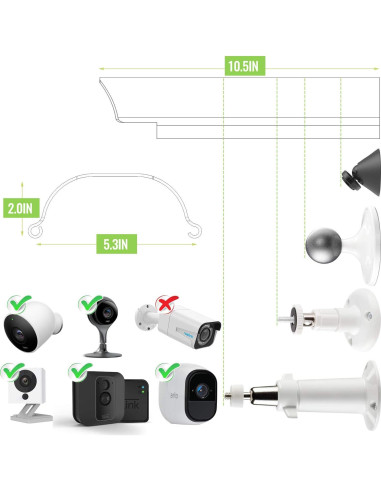 Cubierta para cámara Uogw blanca, protección sol y lluvia, 27x14cm