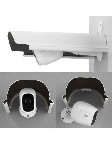 Cubierta para cámara Uogw blanca, protección sol y lluvia, 27x14cm