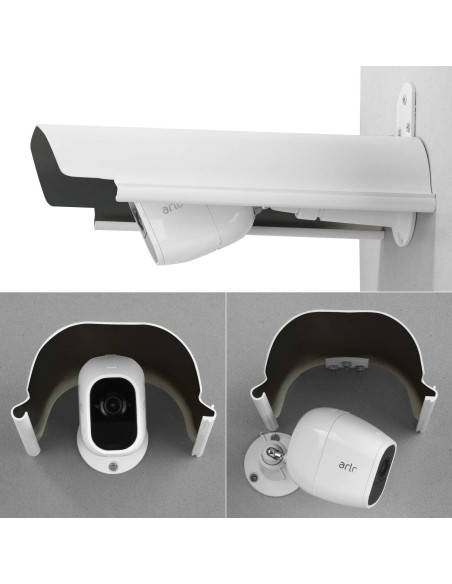 Cubierta para cámara Uogw blanca, protección sol y lluvia, 27x14cm