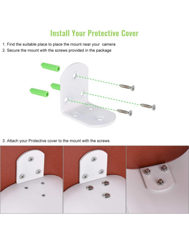 Cubierta para cámara Uogw blanca, protección sol y lluvia, 27x14cm