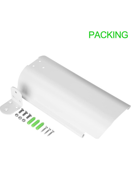 Cubierta para cámara Uogw blanca, protección sol y lluvia, 27x14cm