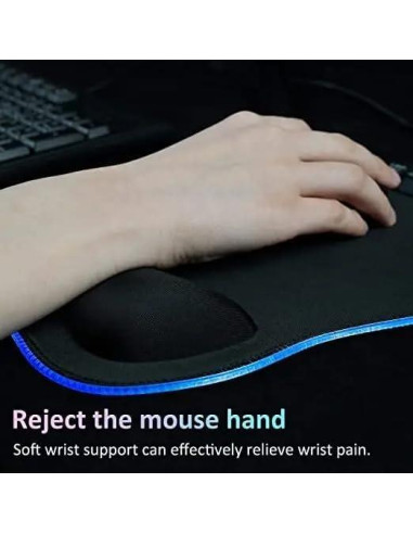 Alfombrilla de Ratón Ergonómica RGB The Celly Plug 28.4x23.6cm