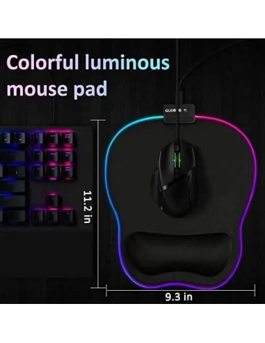 Alfombrilla de Ratón Ergonómica RGB The Celly Plug 28.4x23.6cm