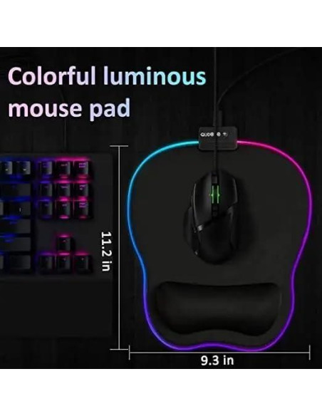 Alfombrilla de Ratón Ergonómica RGB The Celly Plug 28.4x23.6cm Alfombrilla de Ratón Ergonómica RGB The Celly Plug 28.4x23.6cm