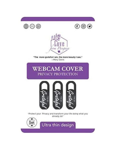 Cubierta de Webcam LoveFromPangaea - 3 Piezas, Protección Privacidad