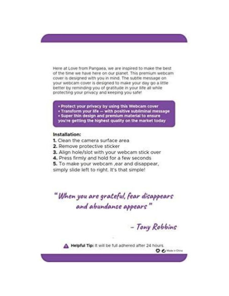 Cubierta de Webcam LoveFromPangaea - 3 Piezas, Protección Privacidad