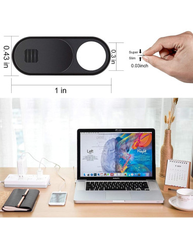 Cubierta deslizante para cámara Natipo 3-Pack ultra delgada