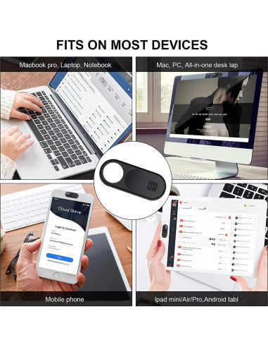 Cubierta deslizante para cámara Natipo 3-Pack ultra delgada