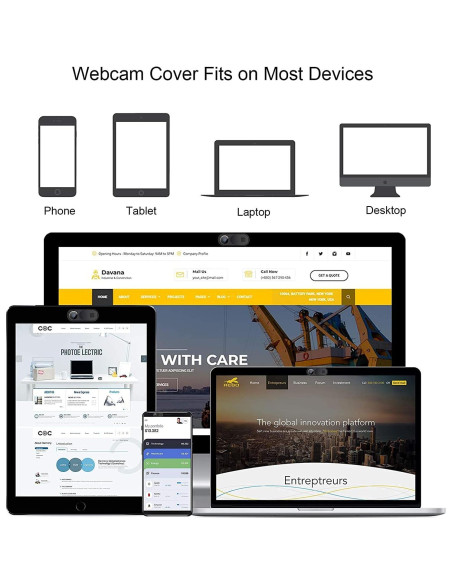 Cubierta deslizante para cámara Natipo 3-Pack ultra delgada