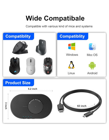 Mouse Jiggler Indetectable VoroDcip con Temporizador y Diseño Silencioso