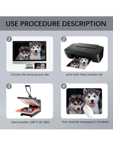 20 Alfombrillas de Ratón Blancas ORJ 24x20cm Personalizables