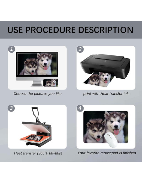 20 Alfombrillas de Ratón Blancas ORJ 24x20cm Personalizables