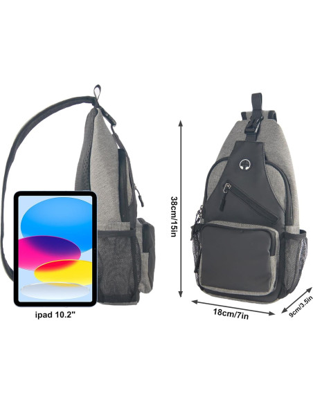 Bolsa Cruzada Javolto Negra con Correa Ajustable y Espacio Amplio