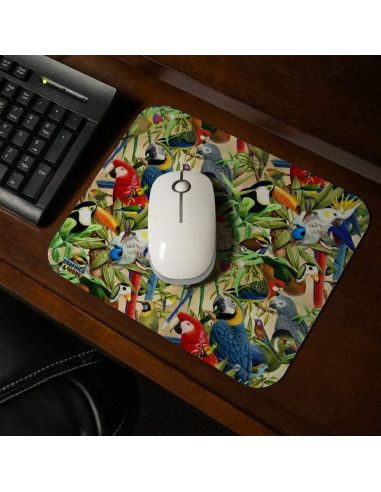 Alfombrilla de Ratón Multicolor Graphics & More Loro Tucán 23.6x19.8cm