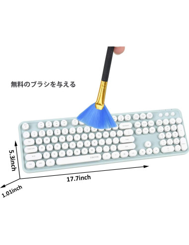 Teclado y Ratón Inalámbricos KKT Verde-Blanco 2.4GHz