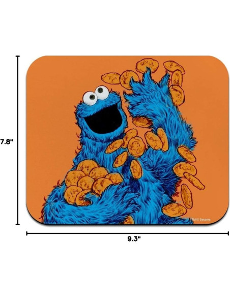 Alfombra de Ratón Vintage Cookie Monster Graphics & More 23.6x19.8cm