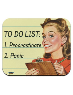 Mouse Pad Gráfico & More Procrastinar Humor 23.6x19.8cm
