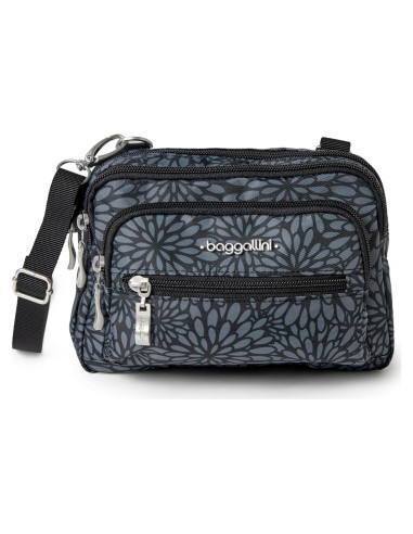 Baggallini Triple Zip Bolsa Cruzada Mujer 20x15 cm Resistente
