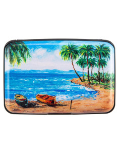Tarjetero RFID Kaabao Slim Isla Tropical 10 Tarjetas
