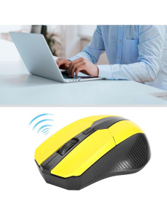 Ratón Inalámbrico USB Tangxi Amarillo 800-1600 DPI 2