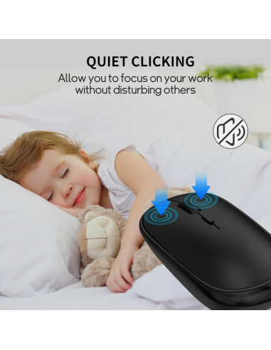 Ratón Inalámbrico Pequeño SHUNJINRUN 2400 DPI Silencioso