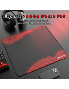 Alfombrilla de Ratón Gaming MAMBASNAKE CM02 25.4x12.7cm Negro Rojo 2