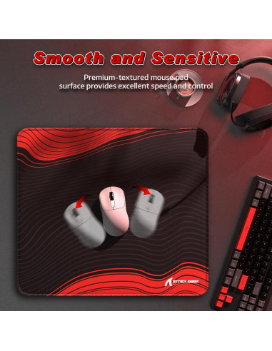 Alfombrilla de Ratón Gaming MAMBASNAKE CM02 25.4x12.7cm Negro Rojo